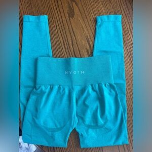 NVGTN contour seamless legging in turquoise